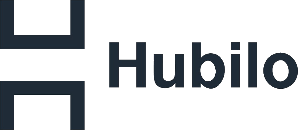 A logo of Hubilo.